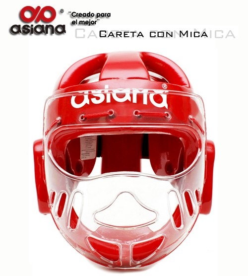 ASIANA CARETA CON MICA ROJO
